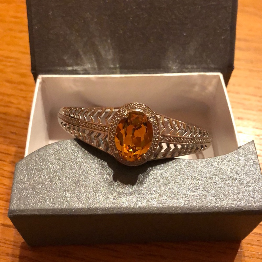Topaz bangle bracelet